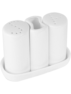 Набор для специй 3 предмета на подставке, фарфор, H=90, B=55 мм