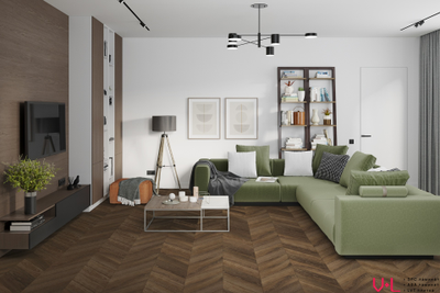 Кварцвиниловая плитка Damy Floor Chevron LVT Шайо DF07-Ch-LVT