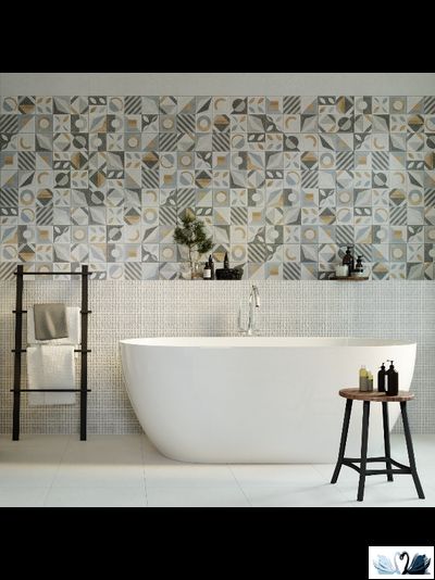 Плитка настенная Gracia Ceramica Supreme grey mosaic wall 25 х 60 см мозаика