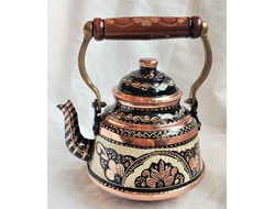 Медный чайник "Деревенские узоры" арт.202