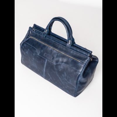 Кожаный саквояж Otranto Premium blue (арт. 4006-19)