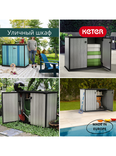 Ящик-шкаф Патио 1000 л серый