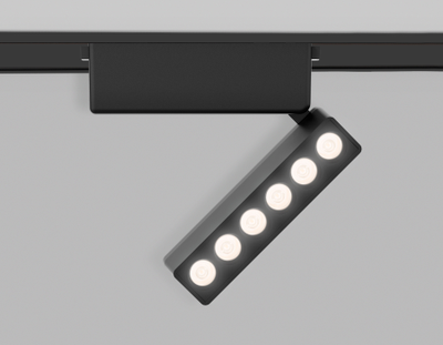 Светильник светодиодный трековый для шинопровода Magnetic Ultra Slim GV 1469 BK черный IP20 6W 4200K 48V 24° 122*26*80