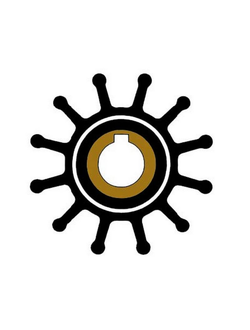 Импеллер посадка шпонка Ancor AC.2672 Ø84,1/20,1x73,81мм 12 лопастей для помпы охлаждения двигателя из чёрного неопрена