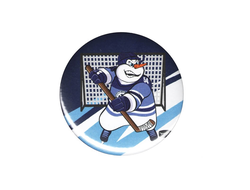 Значок закатной ХК "СИБИРЬ" (Снеговик в воротах) 22