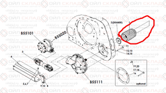 Карданный вал DF5 023465 Geringhoff