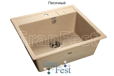 Керамическая мойка Granfest Гранфест QUADRO GF-Q560 1 секционная мойка с отверстием под смеситель