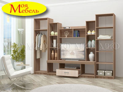 Атлантида-4 Гостиная (венге/дуб беленый)