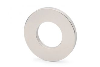 магнит неодимовый круглый "Шайба", размер-11х6х1 мм, цвет-серебро