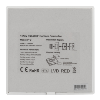 SMART-P48-MIX-P-SUF (3V, 1 зона, Knob, 2.4G)