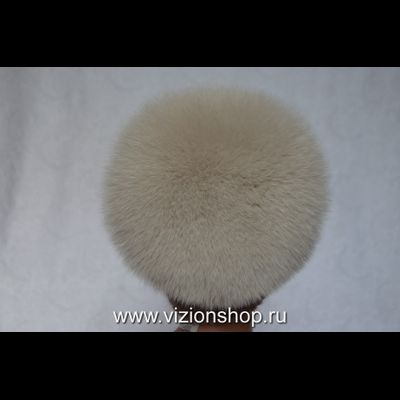 Женская шапка вязаная с мехом Vizio Италия 6470 TP бежевая