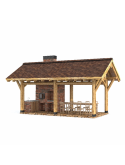 барбекю Беседка с барбекю 08