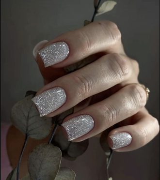 Топ без липкого слоя с серебряным шиммером - TOP COAT no wipe Т07 shine (10 ml)