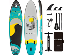 Продажа сапбордов SUP Starcity Shiny Green Black 11.0 в Иркутске