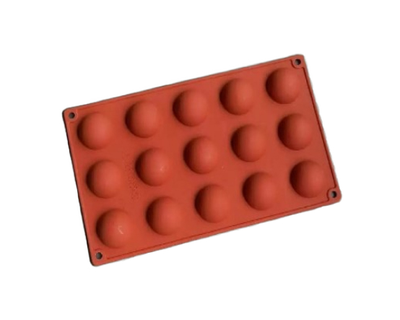 Силиконовая форма полусфера d-3,8 см, 15 ячеек