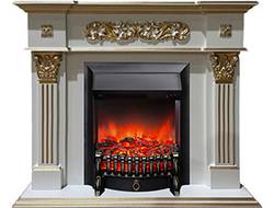 Электрокамин Лидс WTG с очагом Fobos