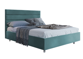 Кровать "Турин" тёмно-бирюзового цвета