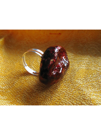 Крупное кольцо "Июль и камешек" из серии летних украшений Винсенто