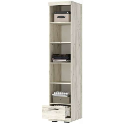 Шкаф "СОНАТА" ШС-450 Дуб Крафт белый - Антрацит (Памир)