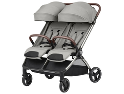 Коляска прогулочная для двойни Carrello Link CRL-6533, Cliff Grey (Светло Серый)