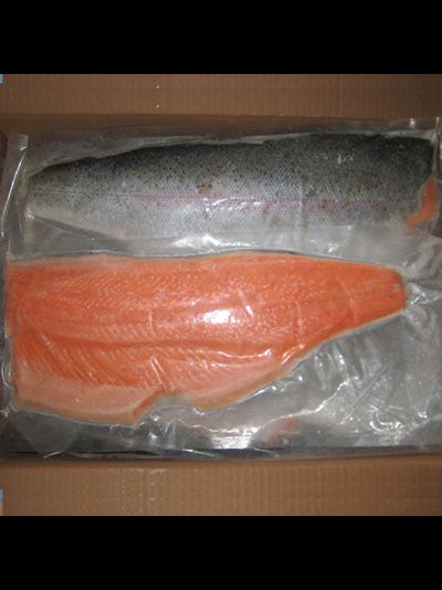 Форель (1,5+) ФИЛЕ на коже МАЛОСОЛЕНОЕ Trim С, в/у, заморозка. НОРВЕГИЯ. Цена указана за кг.