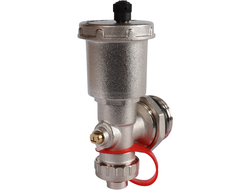 Регулируемый концевой фитинг ROMMER с дренажным вентилем, автоматический воздухоотводчик 1"