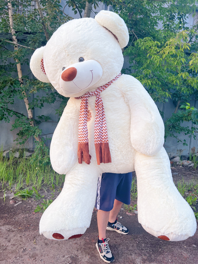 Гигантский плюшевый медведь 280 см бежевый Михель