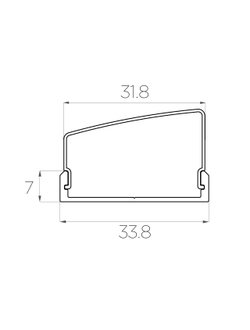 Алюминиевый профиль 4L-3307-S ANOD