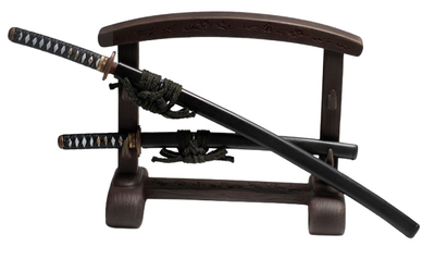 Набор самурайских мечей с подставкой (Ronin Warrior Accessories) - 1/6 (P-001D) - ZGJKTOYS