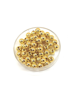 Бусины пластиковые под жемчуг 6 мм, цвет золото