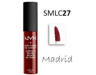 Стойкая жидкая матовая помада NYX Soft Matte Lip Cream 27 Madrid (Мадрид)