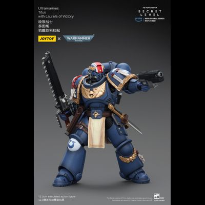Тит, лейтенант Ультрамаринов (Warhammer 40K) - КОЛЛЕКЦИОННАЯ ФИГУРКА 1/18 Ultramarines Titus with Laurels of Victory (JT02779) - JOYTOY
