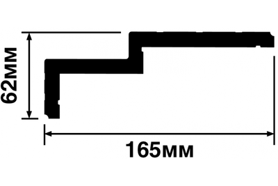 Карниз A165L HIWOOD - 62*165*2000мм
