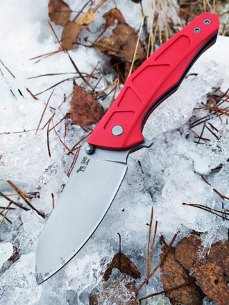 Складной нож Багира Folds (сталь Bohler K110, красный G10)