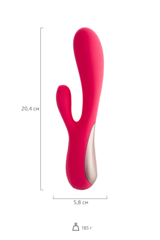 J2018-87-1 НЕРЕАЛИСТИЧНЫЙ ВИБРАТОР SATISFYER MONO FLEX, СИЛИКОН, КРАСНЫЙ, 20,4 СМ