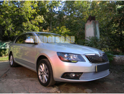 Защита радиатора Skoda Superb 2013-2015 chrome PREMIUM