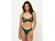 Clarissa emerald silk black lace