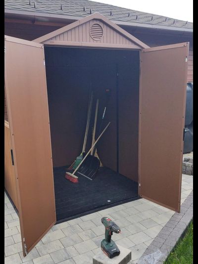 Сарай "Дарвин 6х6" (размеры 183 х 182 см), коричневый