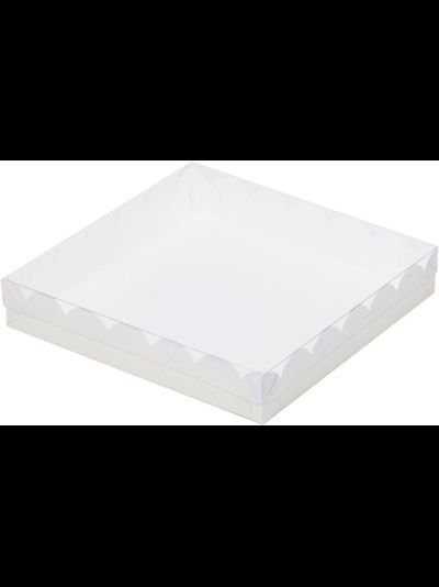 Коробка для печенья/пряников с прозр. кр. (белая), 240*240*35мм