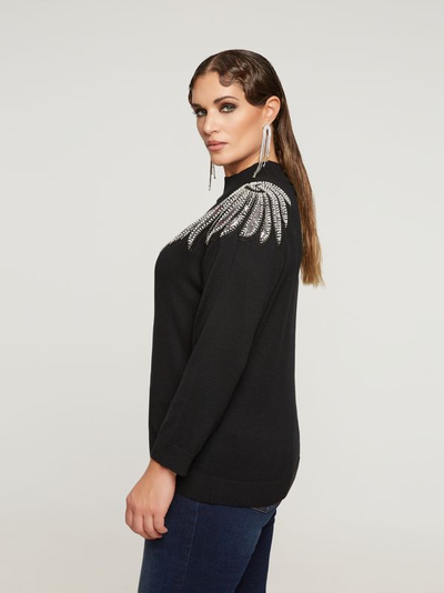 Джемпер с модным узором из пайеткам