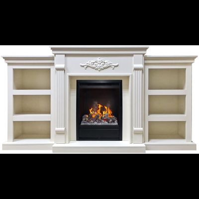 Электрокамин Брукс LUX WT с очагом 3D Olympic