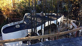 Гидроизоляция на будущей эксплуатируемой крыше выполнена из мембраны Resitrix