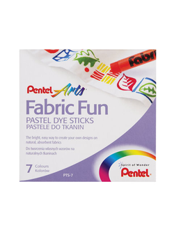 Пастель для ткани PENTEL "Fabric Fun", 7 цветов, картонная упаковка, PTS-7