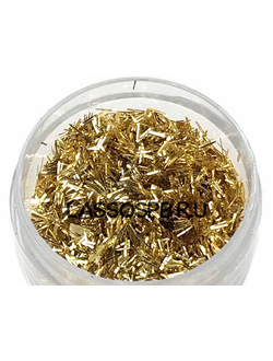 Полиэстровый глиттер Золото полосочки 0,1-3,1 мм