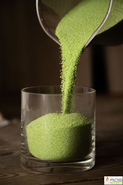 Насыпные свечи RosCandles зелёные "Зелёный" - мешок 10 кг