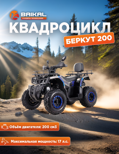 Квадроцикл BAIKAL БЕРКУТ 200 синий