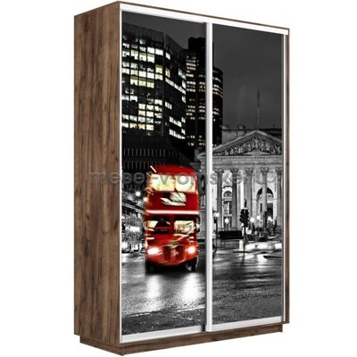 Шкаф-купе Дуо-Фото-2 (Ночной Лондон) 1200*450*2200