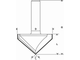 Пазовая фреза V-образная Bosch 8 ( D-16; L-16; Угол-90° )