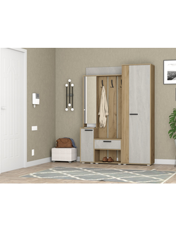 Прихожая "Прайм-2"  белый/дуб крафт золотой