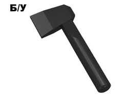 ! Б/У - Minifigure, Utensil Axe, Black (3835 / 383526) - Б/У